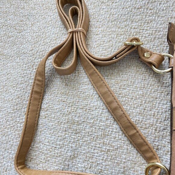 RELIC crossbody bag Brown canvas/ leather bag Women's shoulder bags - Picture 3 of 8